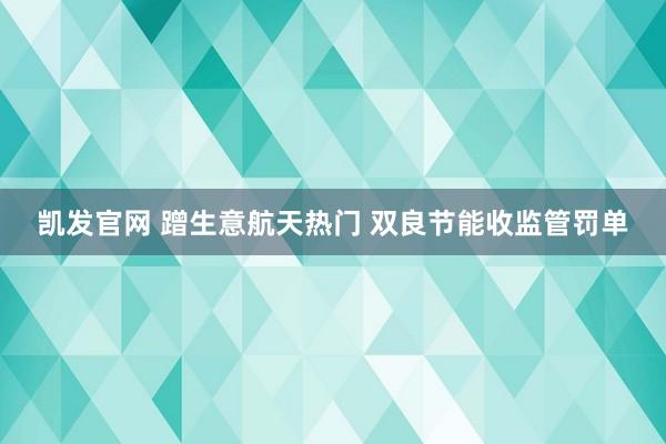 凯发官网 蹭生意航天热门 双良节能收监管罚单