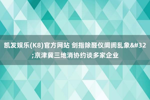 凯发娱乐(K8)官方网站 剑指除醛仪阛阓乱象 京津冀三地消协约谈多家企业