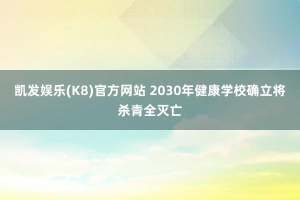 凯发娱乐(K8)官方网站 2030年健康学校确立将杀青全灭亡