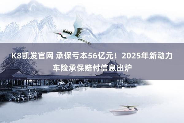 K8凯发官网 承保亏本56亿元！2025年新动力车险承保赔付信息出炉