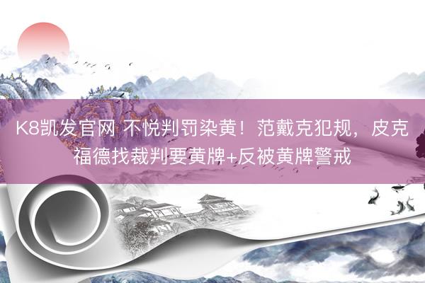 K8凯发官网 不悦判罚染黄！范戴克犯规，皮克福德找裁判要黄牌+反被黄牌警戒