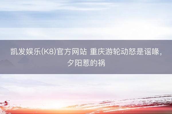 凯发娱乐(K8)官方网站 重庆游轮动怒是谣喙，夕阳惹的祸