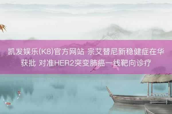 凯发娱乐(K8)官方网站 宗艾替尼新稳健症在华获批 对准HER2突变肺癌一线靶向诊疗