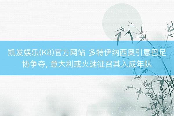 凯发娱乐(K8)官方网站 多特伊纳西奥引意巴足协争夺， 意大利或火速征召其入成年队