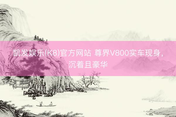 凯发娱乐(K8)官方网站 尊界V800实车现身，沉着且豪华