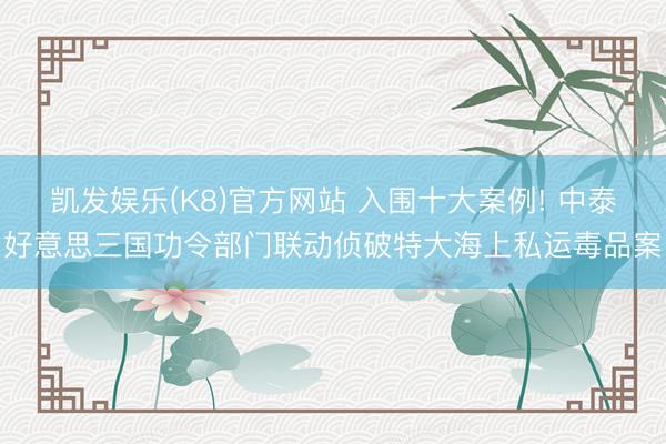 凯发娱乐(K8)官方网站 入围十大案例! 中泰好意思三国功令部门联动侦破特大海上私运毒品案